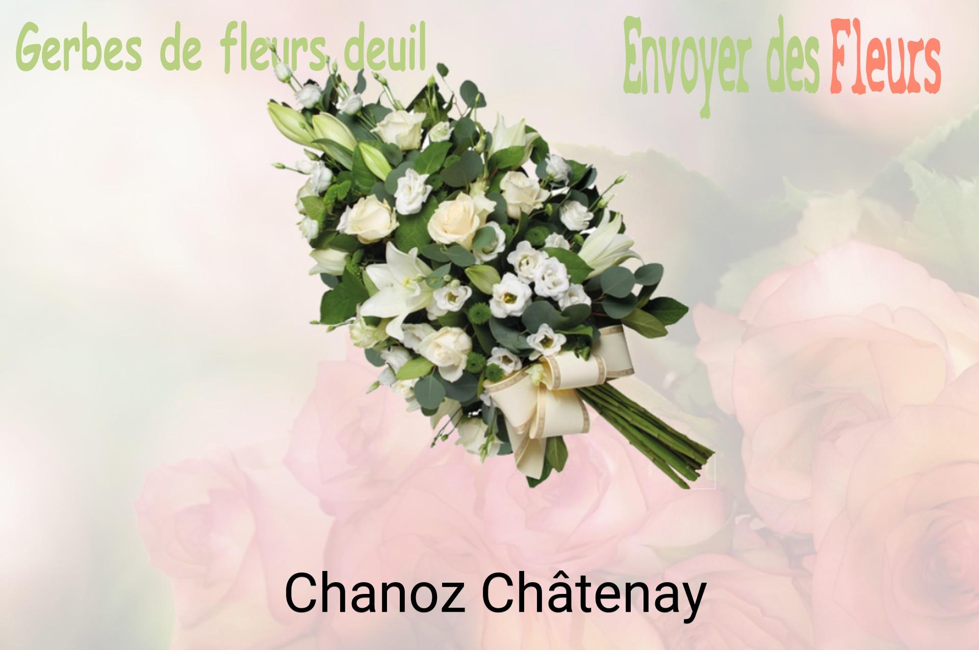 Gerbe de fleurs de deuil livrée à Chanoz-Châtenay